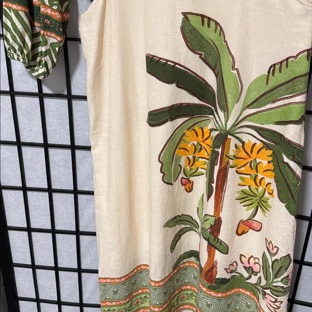 Farm Rio x Anthropologie Palm V-Neck Midi Dress size XL - Picture 11 of 14